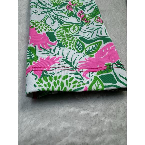 Lilly Pulitzer Sophie UPF 50+ Zip Rash Guard Top Parrot Jungle Print Size 10 - Picture 4 of 8